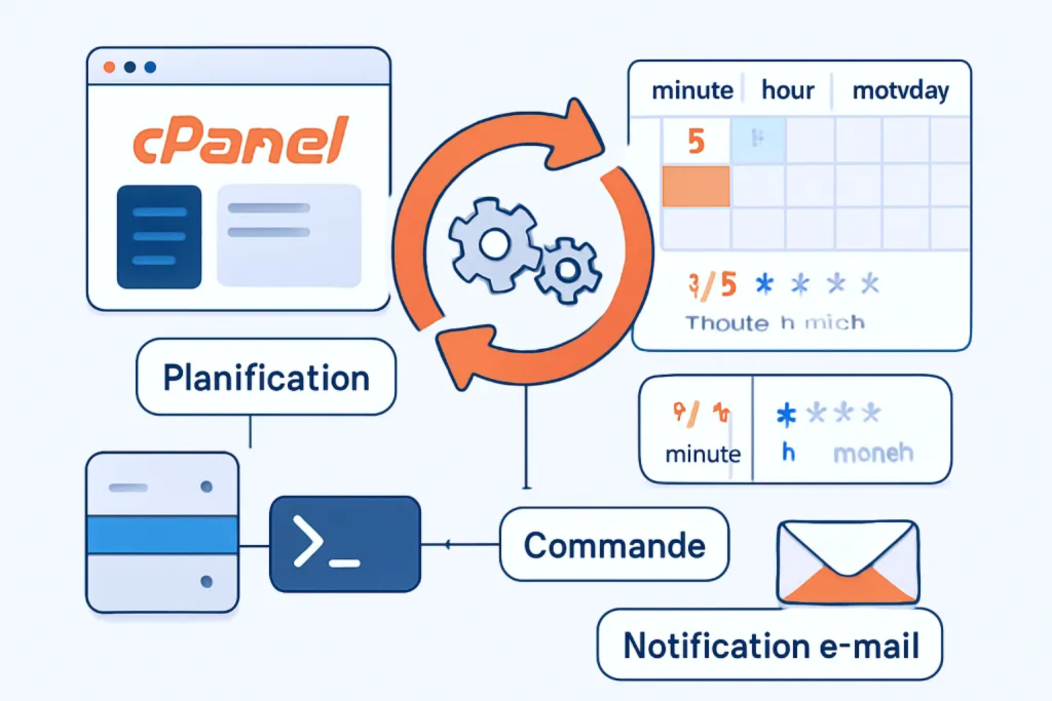 heberger site tâche cron cPanel